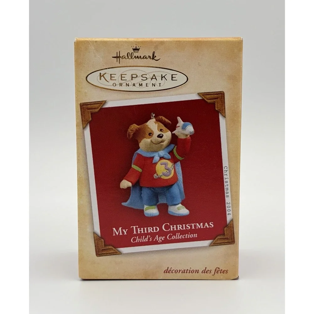 Hallmark Keepsake Ornament 2004 My Third Christmas Superhero Puppy Dog Vintage